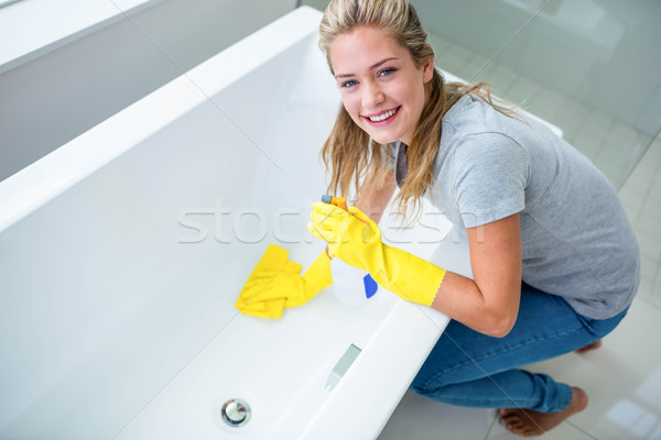 Woman cleaning the bath tub Stock photo © wavebreak_media