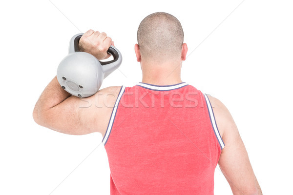 Bodybuilder lifting heavy kettlebell Stock photo © wavebreak_media