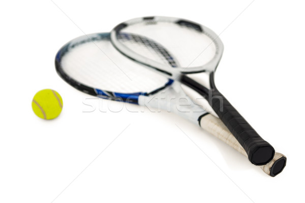 Palla da tennis bianco isolato sport gioco sfondo bianco Foto d'archivio © wavebreak_media