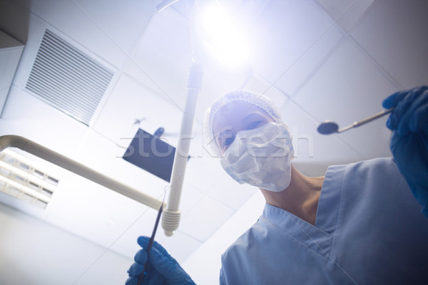 стоматологических помощник хирургические маски инструменты клинике Сток-фото © wavebreak_media