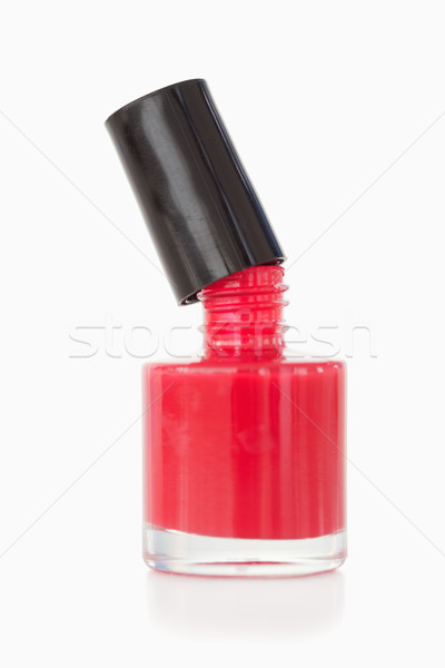 Kinyitott piros körömlakk flaska fehér festék Stock fotó © wavebreak_media