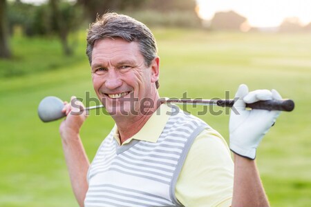Gülen yakışıklı golfçü bakıyor kamera Stok fotoğraf © wavebreak_media