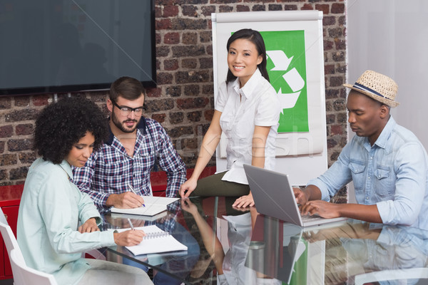 équipe réunion recyclage symbole Creative [[stock_photo]] © wavebreak_media