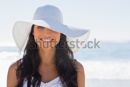 Close up of smiling woman with hands behind head Stock photo © wavebreak_media