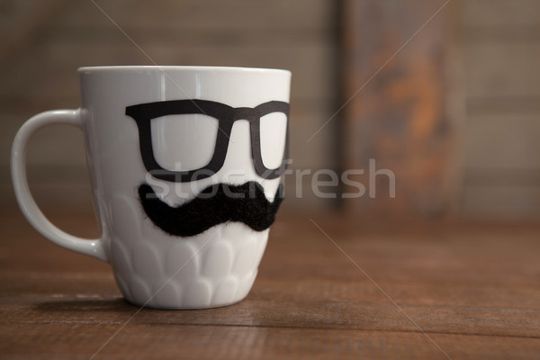 Falsificação bigode óculos caneca amor Foto stock © wavebreak_media