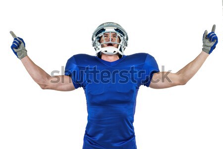 Happy American football player with arms outstretched Stock photo © wavebreak_media