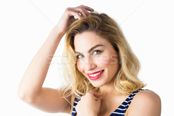 Retrato mujer hermosa posando blanco primer plano mujer Foto stock © wavebreak_media