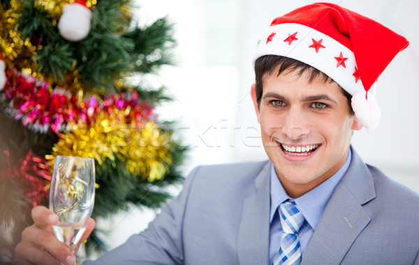 Caucasian businessman celebrating christmas  Stock photo © wavebreak_media