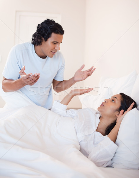 Young couple fighting in the bedroom Stock photo © wavebreak_media