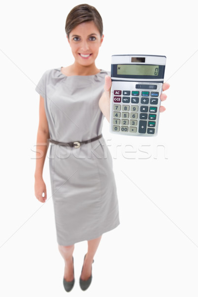 Mujer mano calculadora blanco equilibrio Foto stock © wavebreak_media