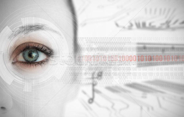 Donna occhi futuristico interfaccia Foto d'archivio © wavebreak_media