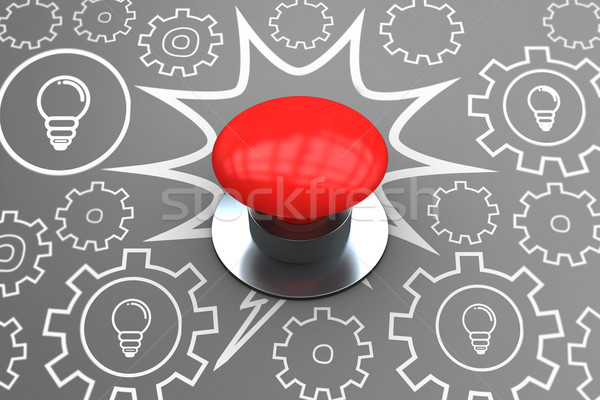 Composite image of digitally generated red push button Stock photo © wavebreak_media