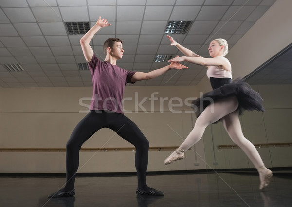 Ballet partners dancing gracefully together Stock photo © wavebreak_media
