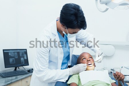 Zahnarzt Zähne Zahnärzte Stuhl zahnärztliche Stock foto © wavebreak_media