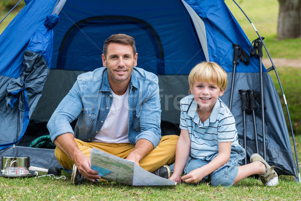 Father and son having fun in the park Stock photo © wavebreak_media