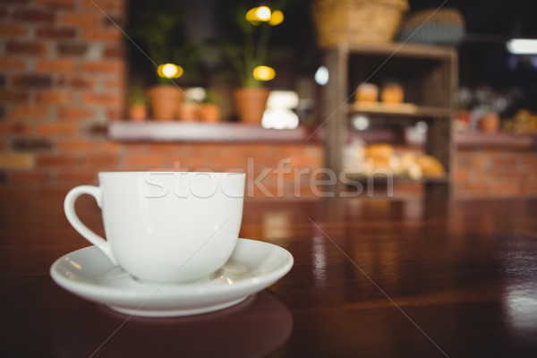 Cup piattino counter coffee shop caffè pane Foto d'archivio © wavebreak_media