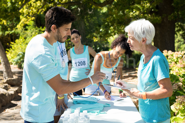 Athletes registering themselves for marathon Stock photo © wavebreak_media