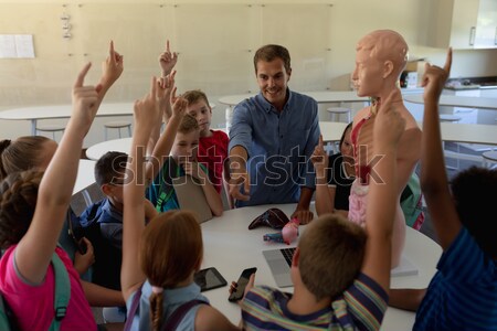 Siatkówka gracze wykonywania sąd Zdjęcia stock © wavebreak_media