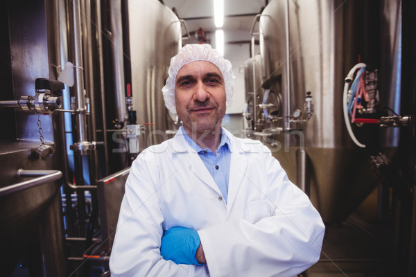 Fabrikant permanente opslag brouwerij portret man Stockfoto © wavebreak_media