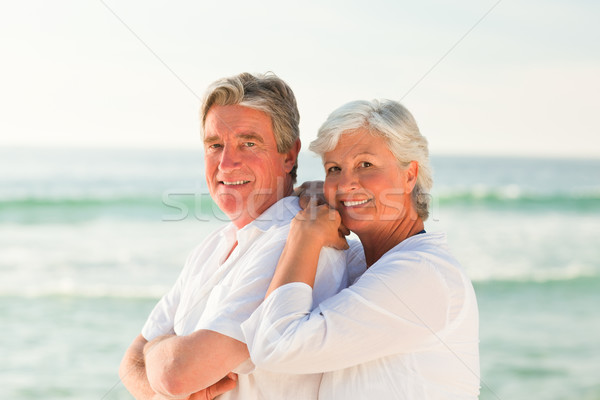 Kadın koca plaj kız gülümseme Stok fotoğraf © wavebreak_media