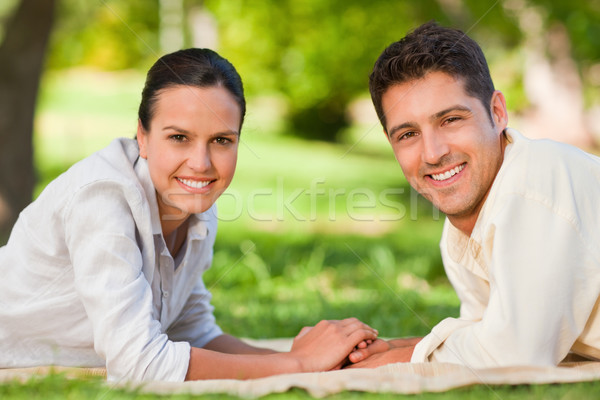 Enamored couple in the park Stock photo © wavebreak_media