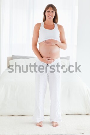 Bela mulher roupa interior posando sessão piso vida Foto stock © wavebreak_media