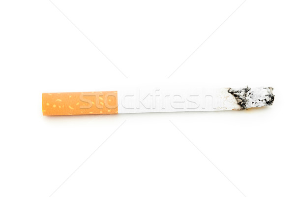 Close up of a cigarette consumed against a white background Stock photo © wavebreak_media