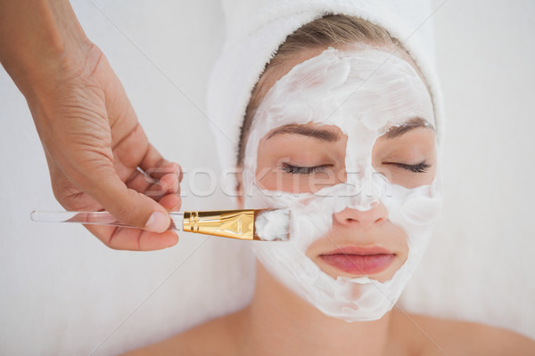 Gyönyörű szőke nő kezelés gyógyfürdő hotel fürdő Stock fotó © wavebreak_media
