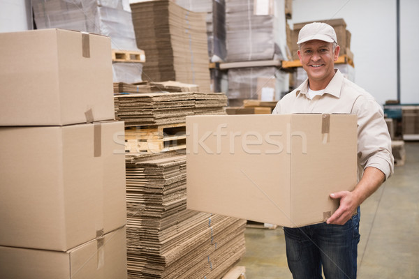 Portret pracownika polu magazynu działalności Zdjęcia stock © wavebreak_media