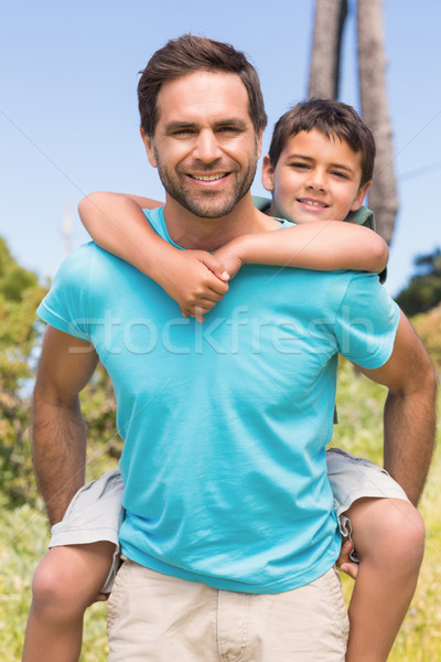 Father and son in the countryside Stock photo © wavebreak_media