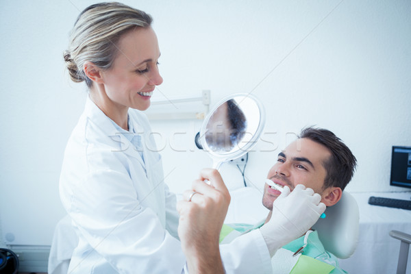 Foto stock: Femenino · dentista · dientes · dentistas · silla · mujer