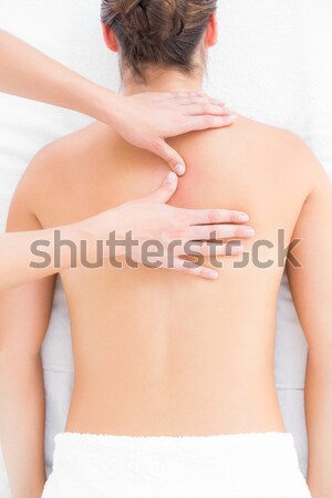 Nu mulher pescoço ferimento branco corpo Foto stock © wavebreak_media