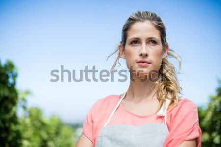 Thoughtful female farmer at vineyard Stock photo © wavebreak_media