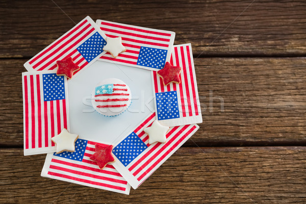 Amerykański flagi cukru cookie tablicy Zdjęcia stock © wavebreak_media