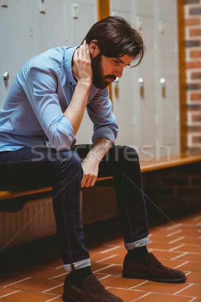 Estudiante sentimiento triste pasillo Universidad Foto stock © wavebreak_media