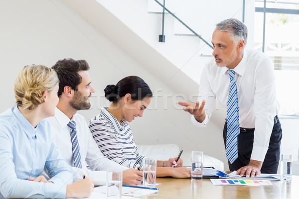 [[stock_photo]]: Affaires · collègues · réunion · bureau · femme