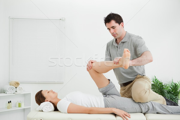 Stok fotoğraf: Chiropractor · bacak · hasta · tıbbi