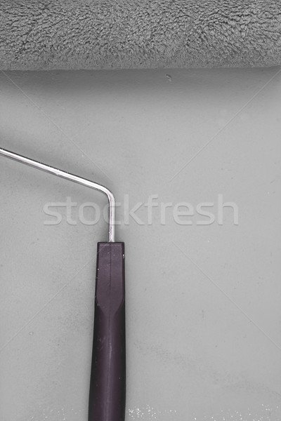 Grey paint roller with handle on a background Stock photo © wavebreak_media