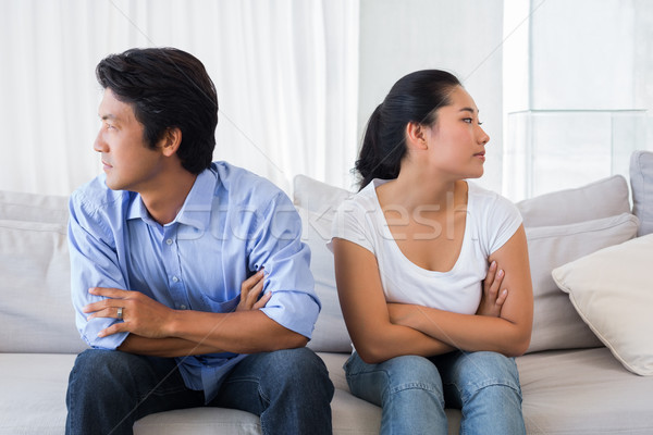 Couple not talking after a dispute on the sofa Stock photo © wavebreak_media