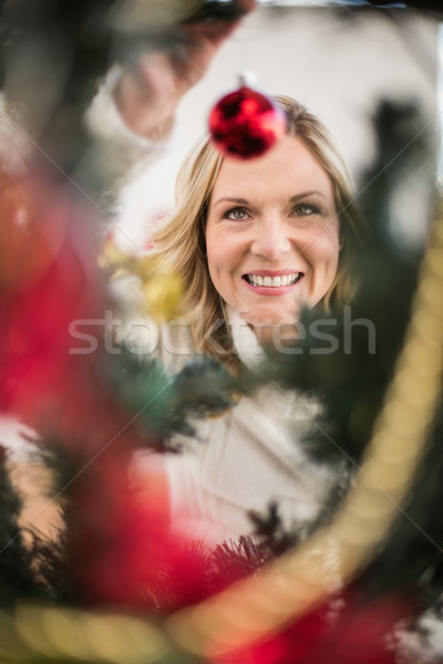 Foto stock: Enforcamento · bugiganga · árvore · de · natal · casa