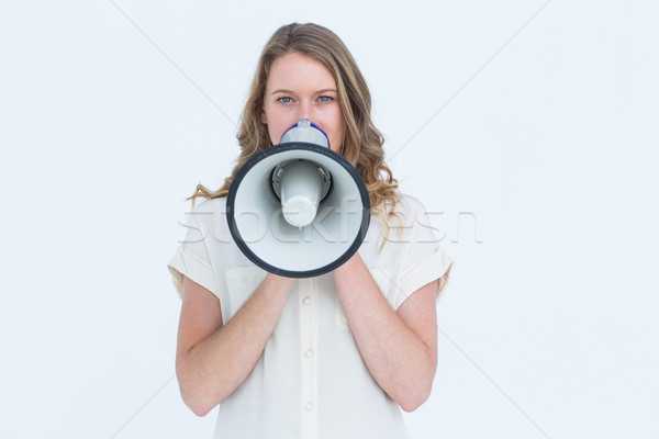 Mujer altavoz blanco orador retrato Foto stock © wavebreak_media