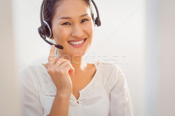 Stock photo: Call centre representative using headset