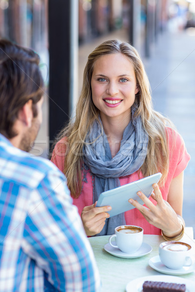 couple looking at the tablet Stock photo © wavebreak_media