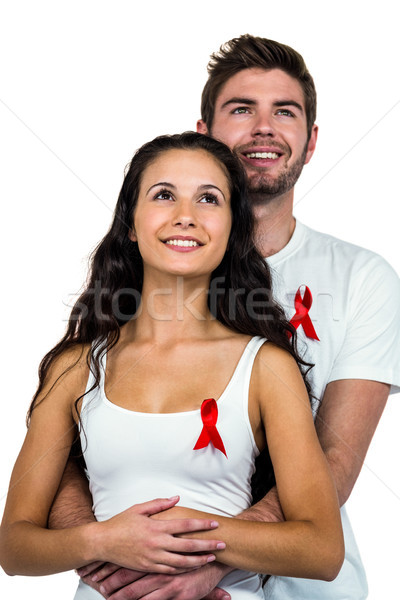 Sonriendo Pareja rojo blanco Foto stock © wavebreak_media