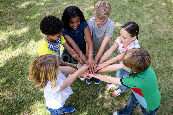 Kinderen handen samen park jongen vrouwelijke Stockfoto © wavebreak_media