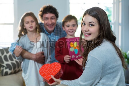 Children giving present to their mother Stock photo © wavebreak_media
