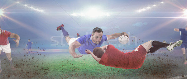 Composite image of a rugby player scoring a try Stock photo © wavebreak_media