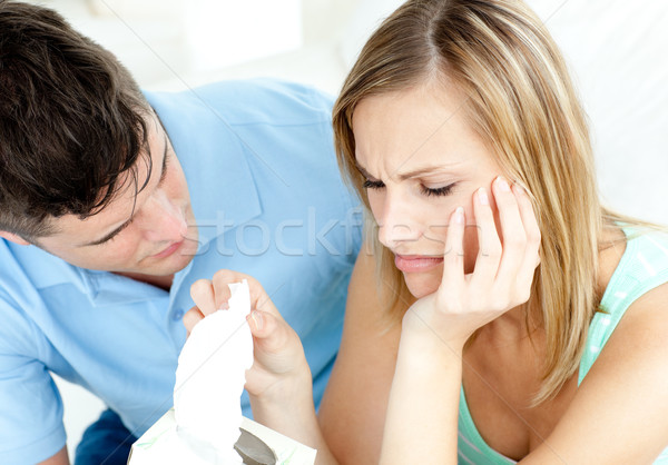 Angry couple having an argue in the living-room Stock photo © wavebreak_media