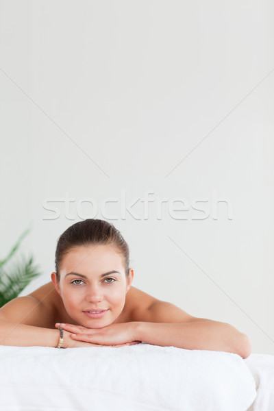 Portrait of a brunette lying on a massage table Stock photo © wavebreak_media