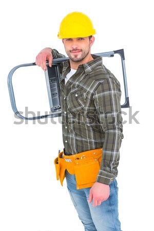 Portrait of a builder making a phone call against a white background Stock photo © wavebreak_media
